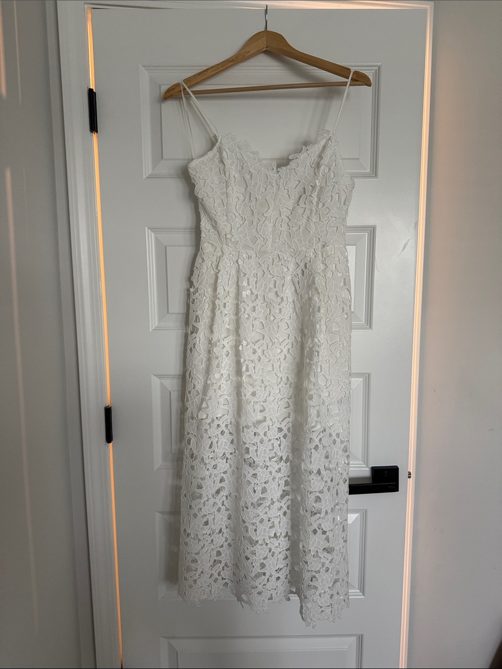Endless Rose White Lace Midi Dress with Spaghetti Straps Size Small